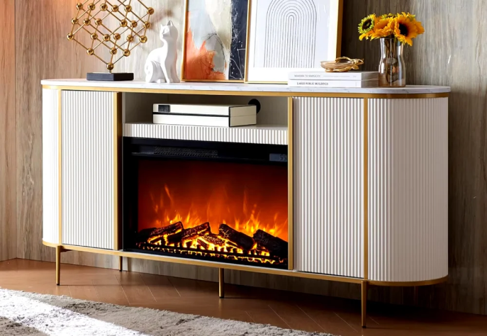 electric fireplace with heater